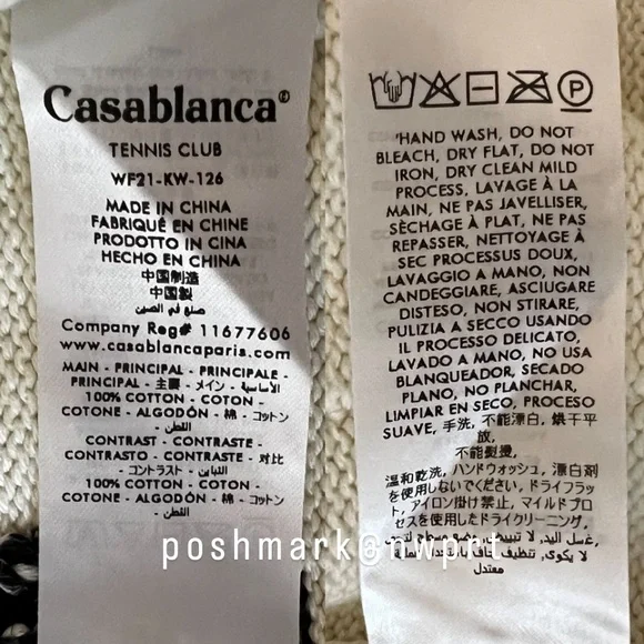 CASABLANCA 🐰 Casa Racing Knit Sweater Cardigan Off White Green Orange Rabbit XS - Picture 11 of 16